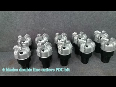 151 mm 4 cuchillas cortadoras de dos líneas PDC bit